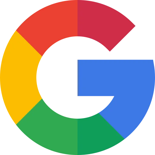 Multicolored Google logo composed of red, yellow, green, and blue segments forming a stylized letter G.
